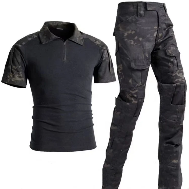 Tactical  Uniform Shirt and Pants with Elbow and Knee Pads Tactical Gear Camouflage Colors Tactical  Uniform