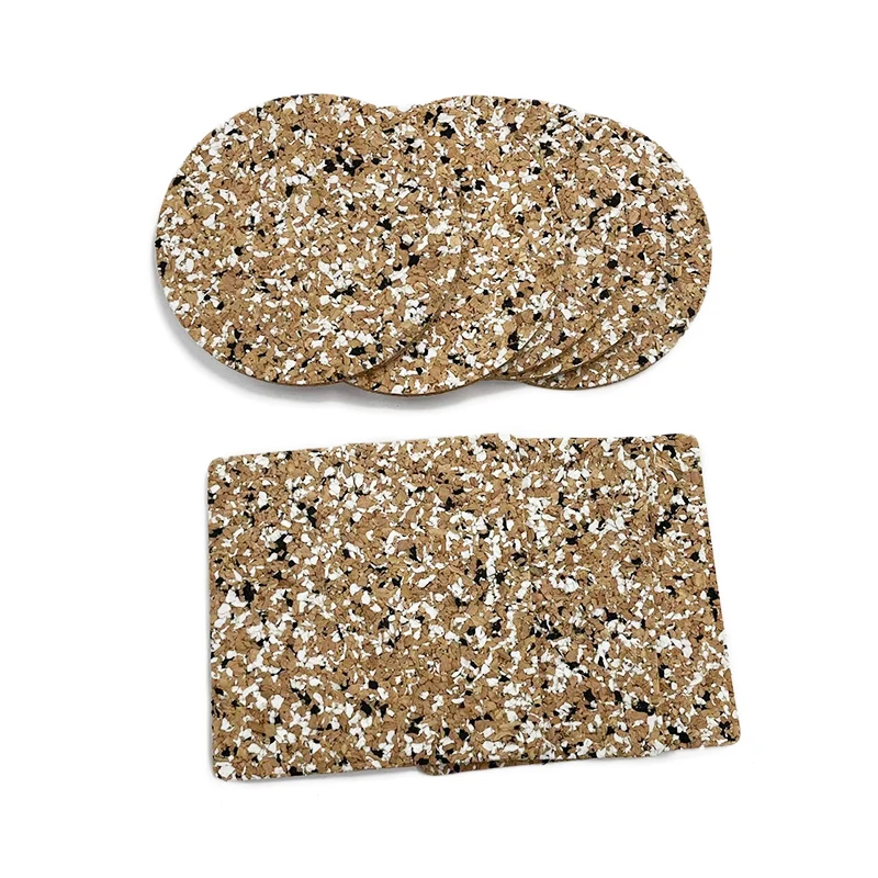 New Design Wedding Farmhouse Kitchen Table Mat Decor Multi Color Natural Wooden Round Cork Coasters for Drinks