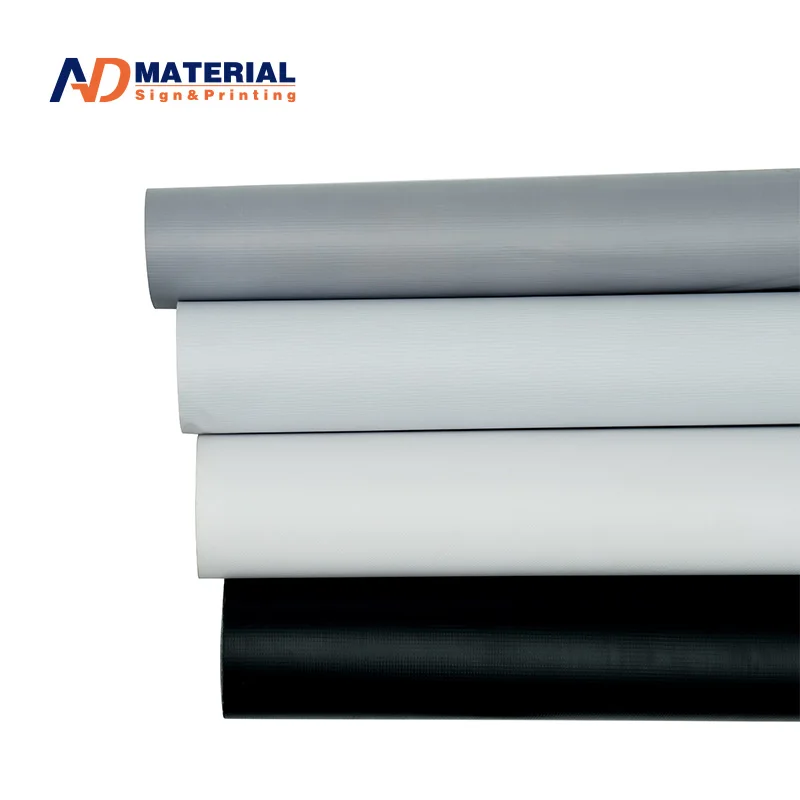 China Big Factory Good Price high glossy pvc flex banner guangzhou grey frontlit Tear Resistance CMYK full color printing