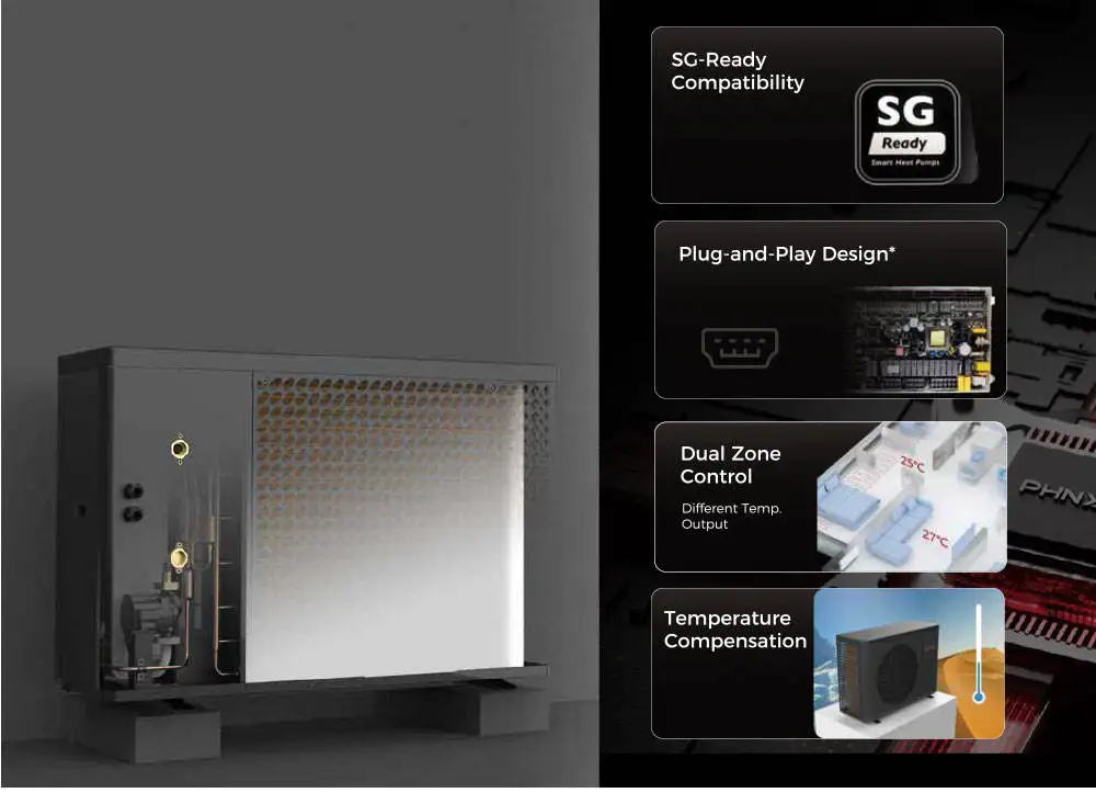 Phnix Produce R290 Air Source Heat Pump New Energy For Heating Cooling Hvac System Smart Heat Pump R290 Monoblock