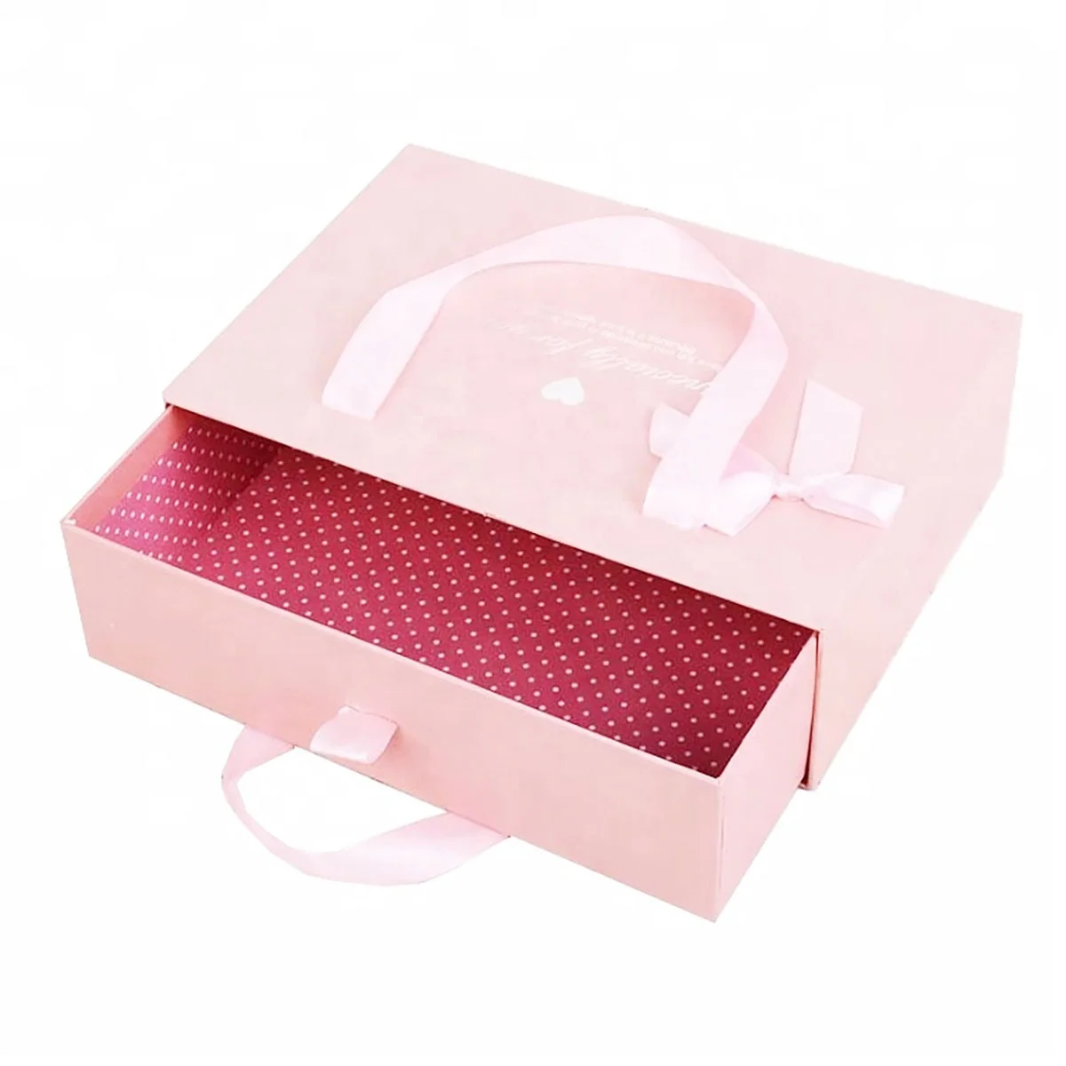 guangdong Custom accept pink printing dress packaging bags wedding gift packing box gift boxes hair bundle package
