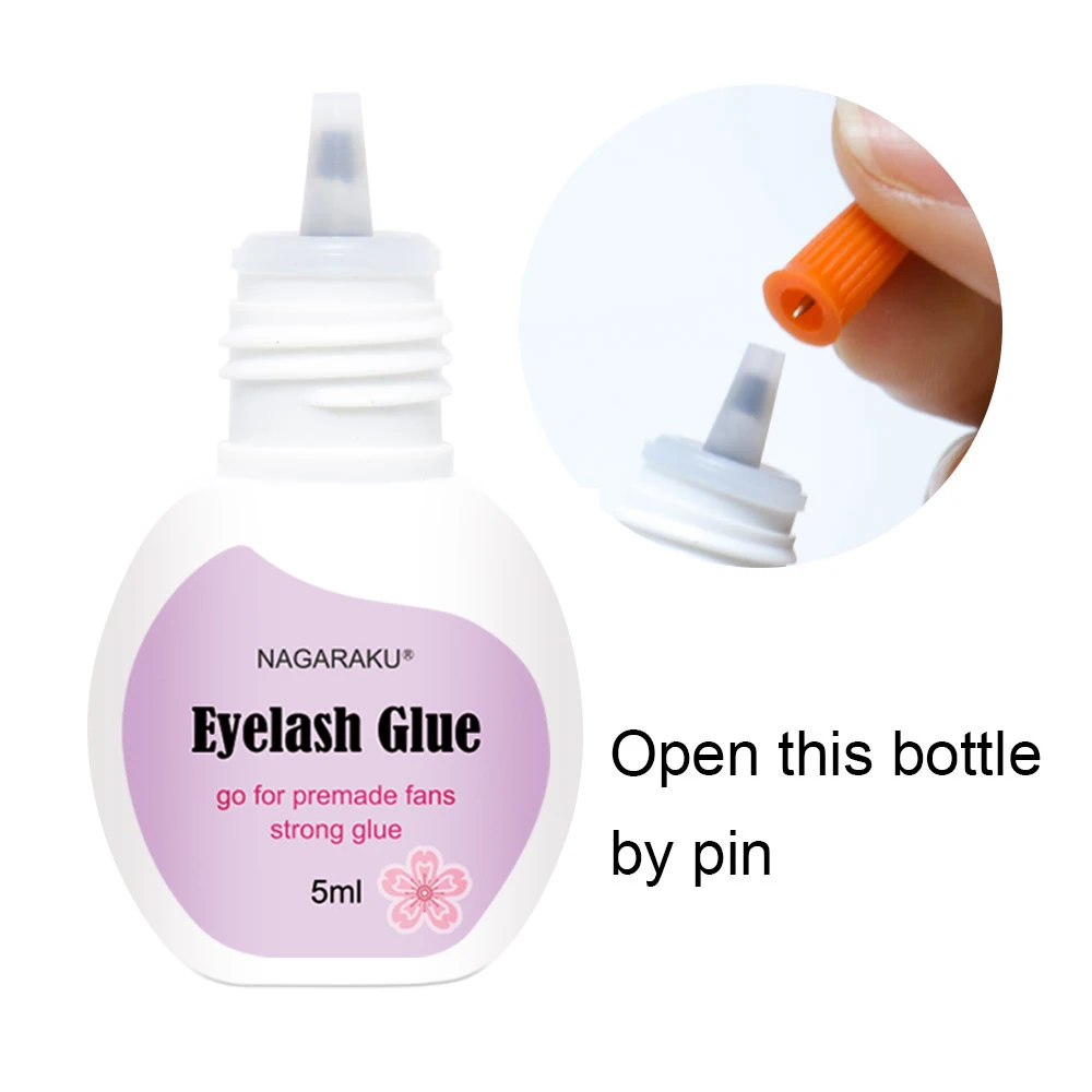 
NAGARAKU Eyelash extension glue 1s Premade Fans Strong Fast Dry Lash Adhesive For Russian Volume Eyelash Fans Making Glue 