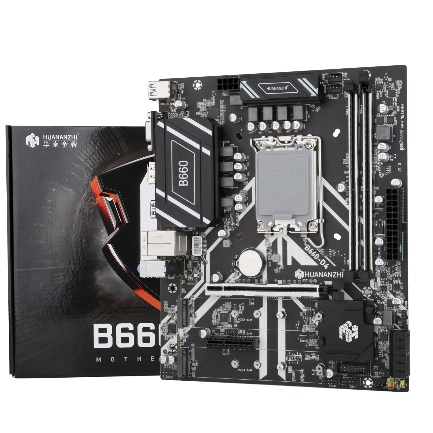 Материнская плата HUANANZHI B660 D4 M-ATX DDR4 поддержка 12 13 Gen Intel LGA 1700