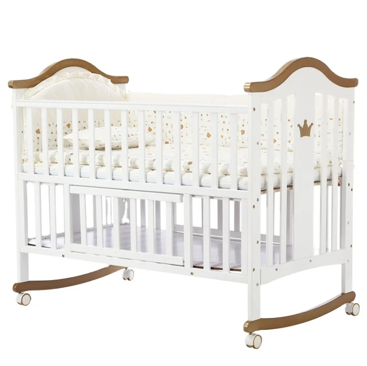 High quality multi functional wooden baby cribs