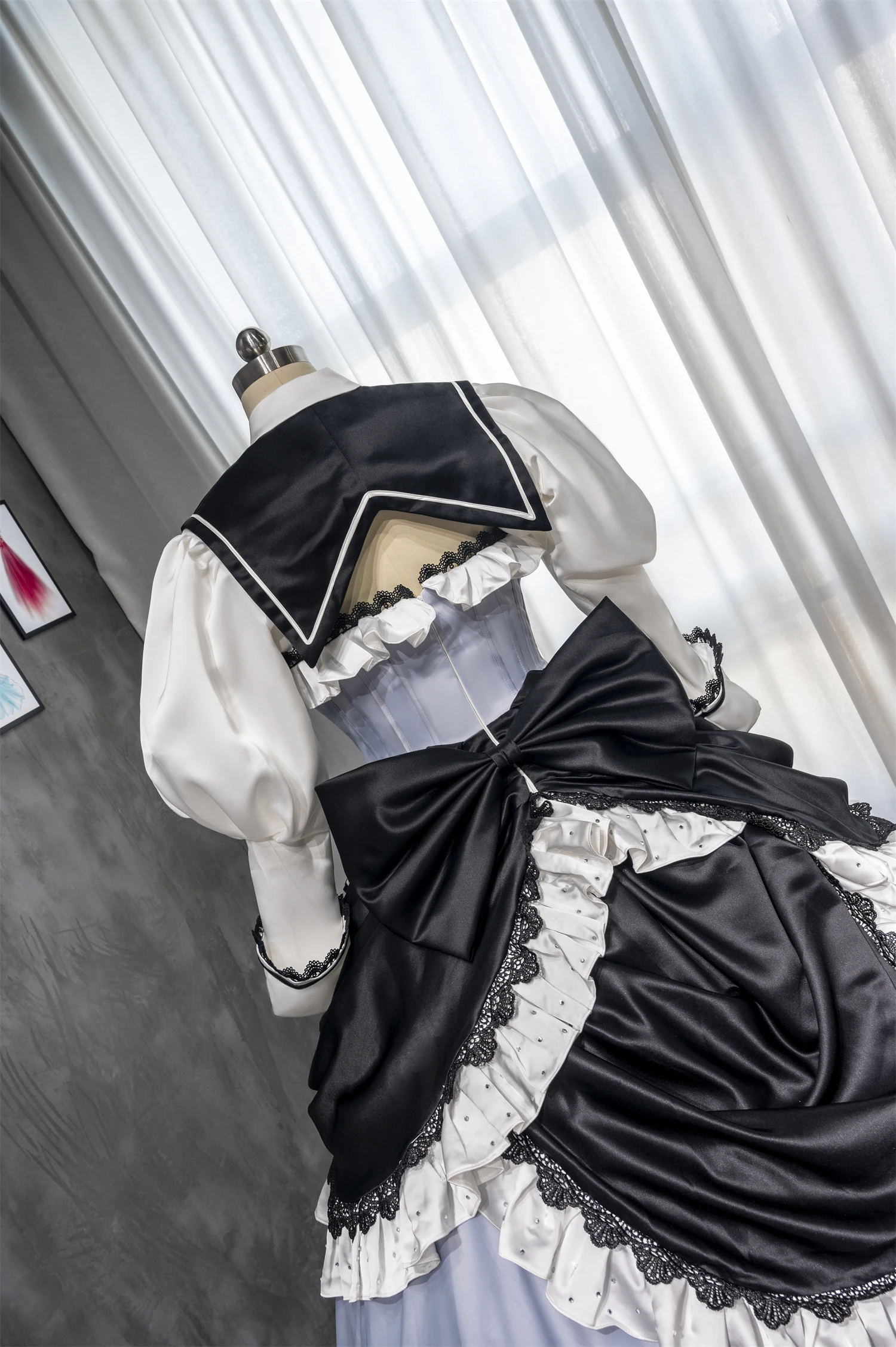 Japanese Maid Cos Uniform Lovely Girl Student Lolita Dress Sweet Style Cute Cat Cafe Princess Dresses Harajuku Kawaii Lingerie