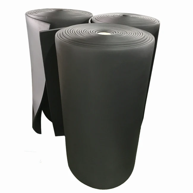 Flexible heat resistant rubber foam sheet for ventilation system heat insulation