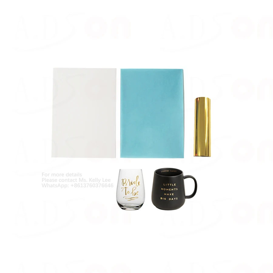 DIY gold silver multi-trans metallic waterslide decal paper stamping foil paper for ceramic metal plastic