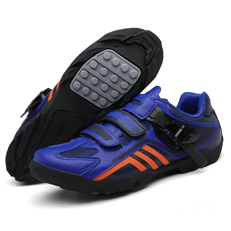 Lightweight breathable synthetic leather sports shoes for mountain anti slip bicycle manufacturers