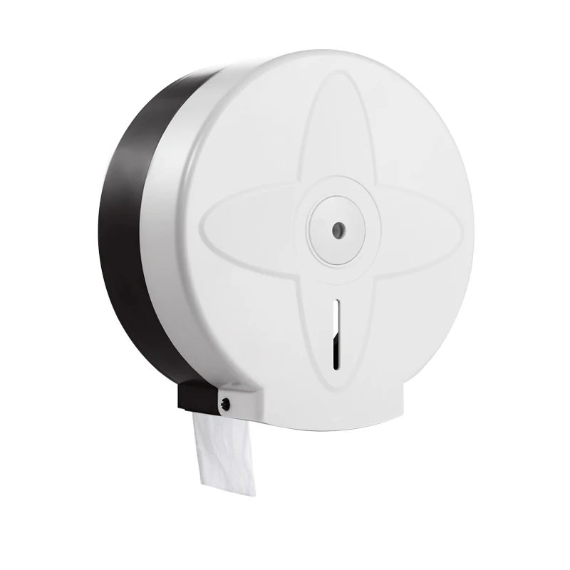 jumbo lockable plastic paper towel dispenser water-proof lockable key wall roll paper rack