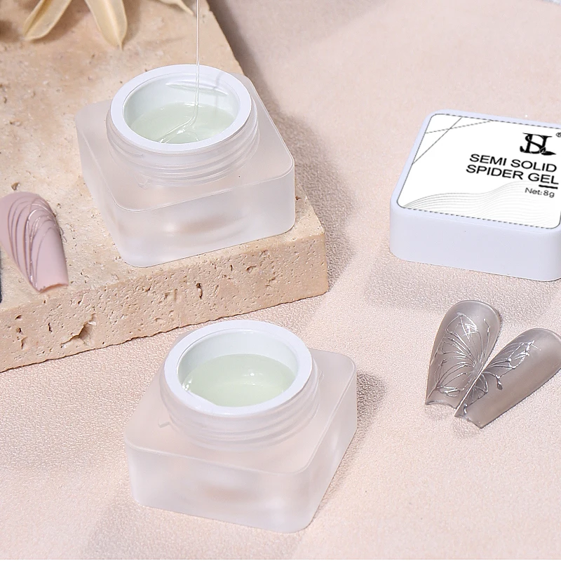 Nail Art Elastic Drawing Gel 8g Custom Logo Soak Off Uv Gel Semi Solid Spider Gel Polish