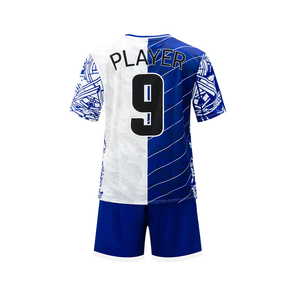 Hot Personalized Soccer Kits Breathable Football Jersey and Mesh Shorts Full Set Mens Football Uniforms