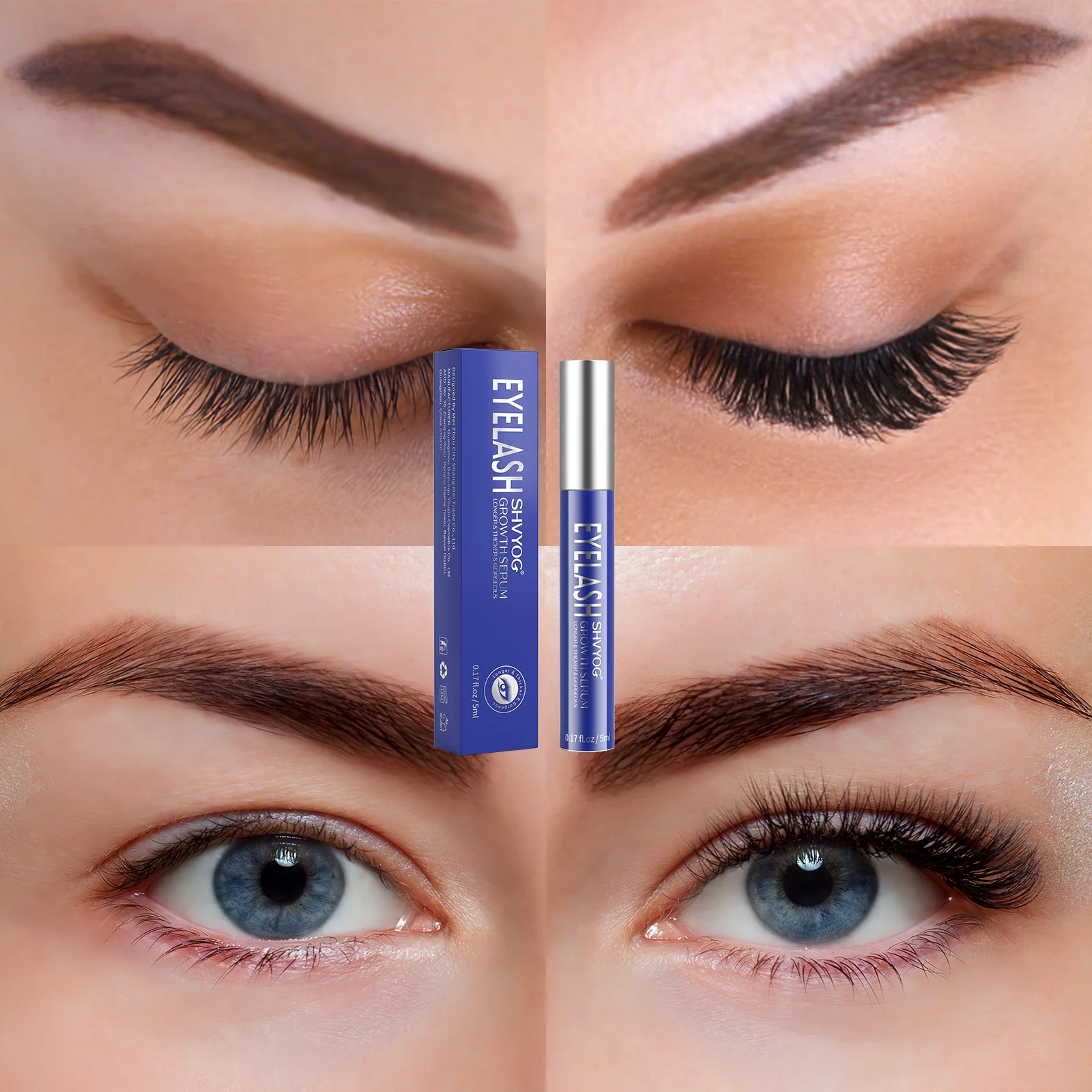 Wholesale Organic Vegan Natural Eyebrow Eye Grow Container Oem Lash Serum Private Label