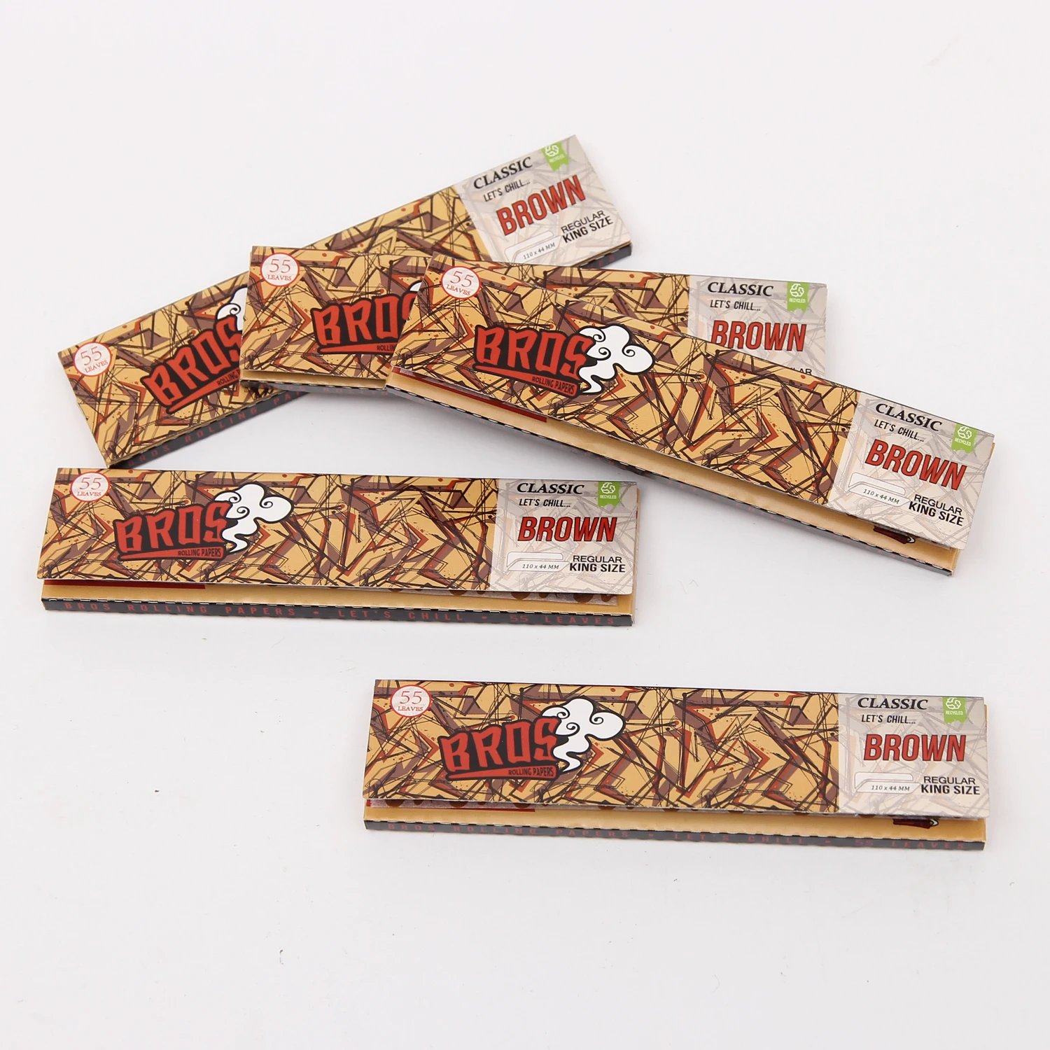 popular product bros brown 55L unbleached paper smoking rolling papers tobacco rolling paper