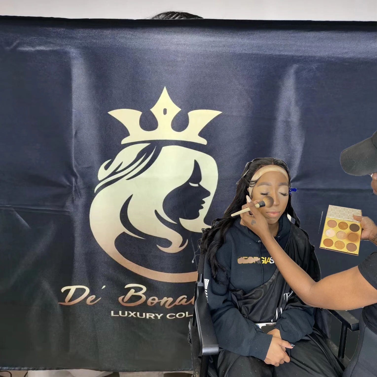 MOQ 1PCS custom your logo Live broadcast photo background cloth