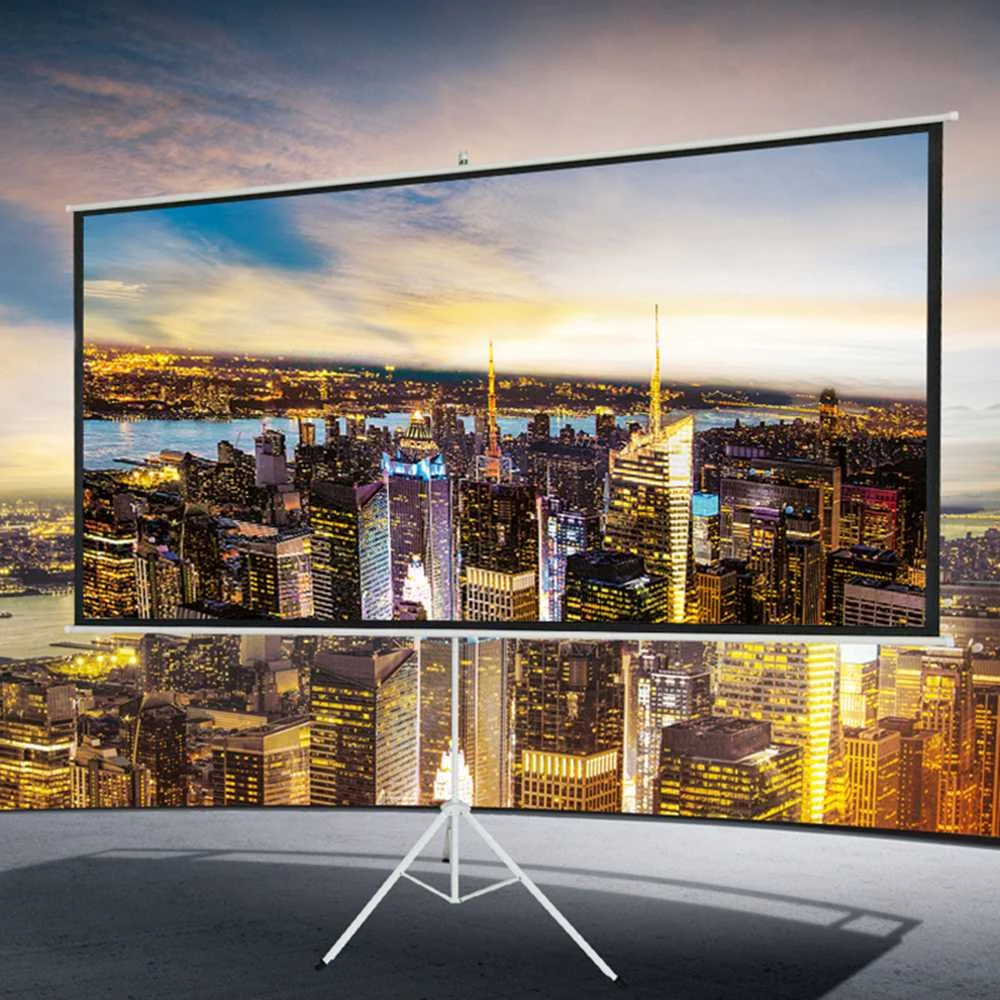 2021 XIDU Outdoor Tripod Projector Screen 120-inch Portable Projector Drop-down Screen 3D 4K Outdoor Projector Screen And Stand