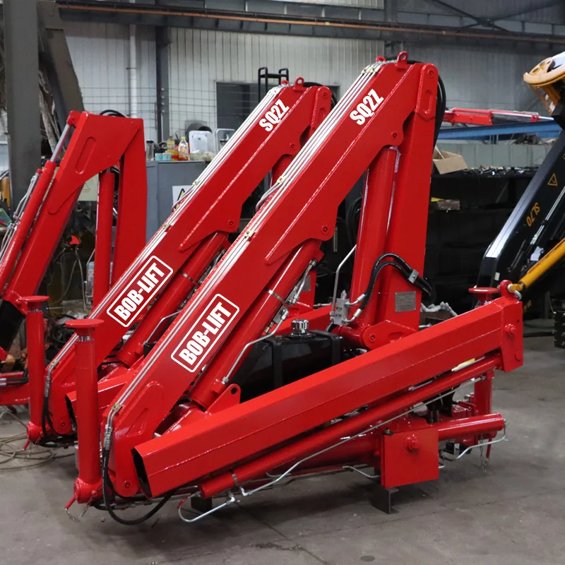 2 ton crane truck  manipulators with remote control manual control levers hydraulic cylinder cheap price