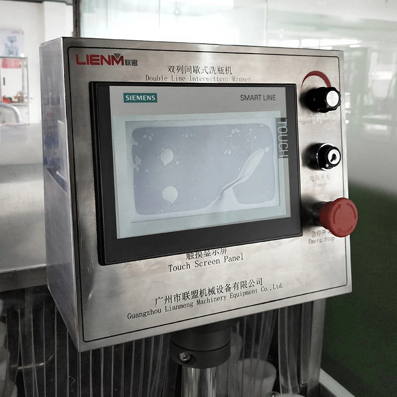 automatic double row intermittent glass bottle washing machine beer bottle cleaning machine