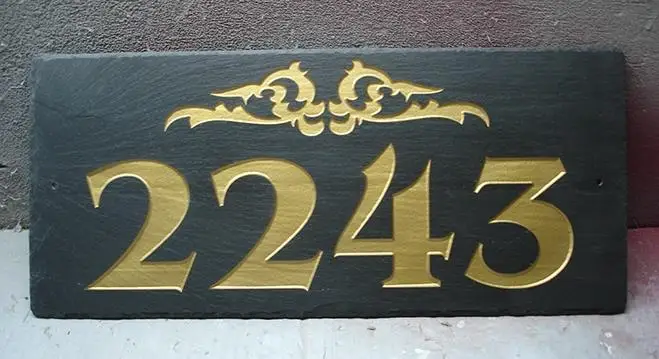 Ручная работа, естественный край 18*12 см, форма хлеба, индивидуальный дизайн, рифленая и печатная декоративная сланцевая табличка для двери дома