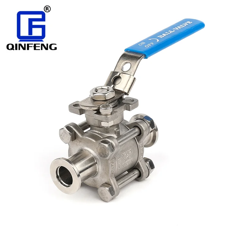 Sanitary Stainless Steel Ball Valve  3 PC Ball Valve Manual Vacuum Ball Valve