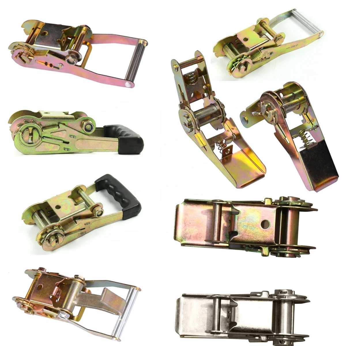 Heavy duty high strength metal ratchet strap packing straps with stainless steel ratchet tie down