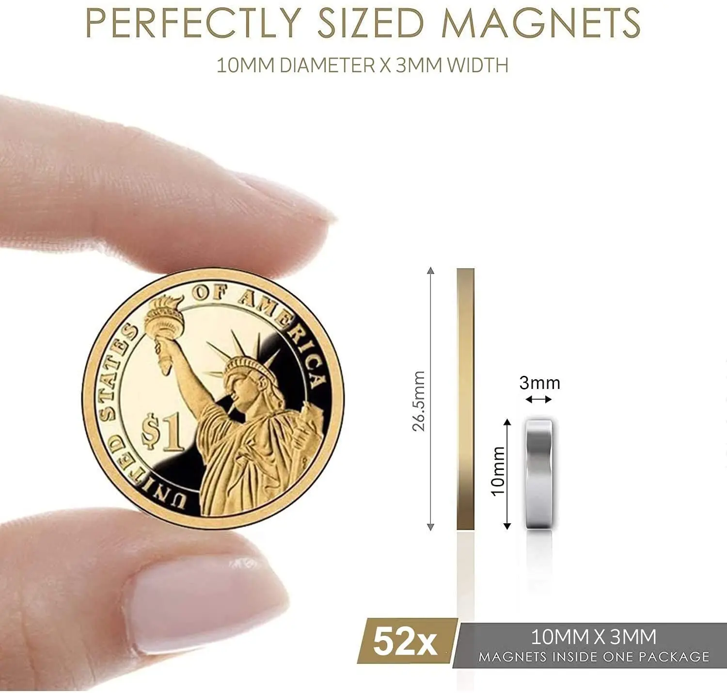 Customize Super Strong Neodymium Magnet N52 Powerful N35  N42 N45 Rare Earth NdFeB Magnetic Round Magnet Ring Magnets Disc