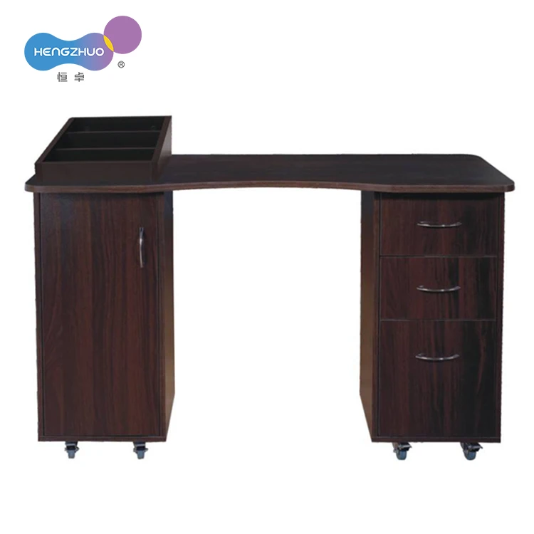professional black valnut wooden manicure desk / wood nail tables