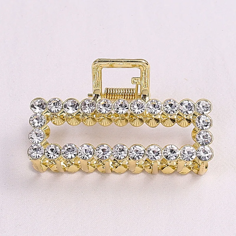 New fashion Woman Elegant Geometric Pearl Rhinestone Hairpins Hair Clips Alloy Barrettes Girls Hair Accessories Headwear
