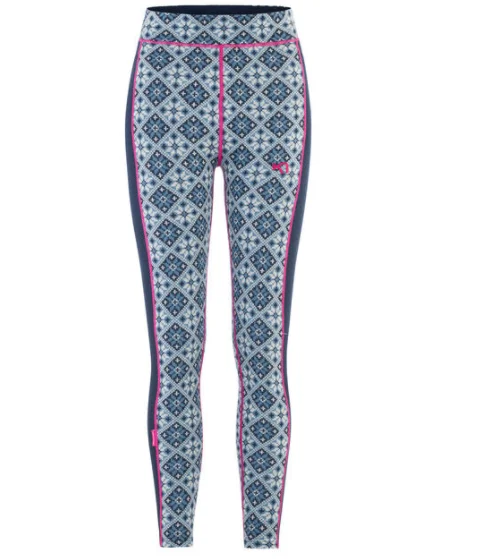 patterned thermal merino wool soccer base layer  pant for ski heated