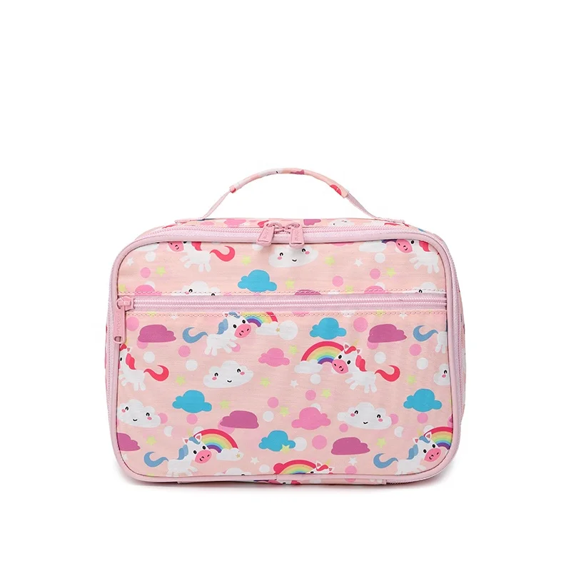 Custom lunch bag school thermal bags for food school 2022 lunch cartoon school kids girl personalized cooler bag logo