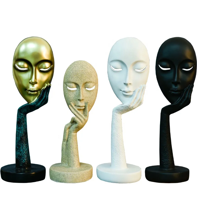 Thinker Stone Powder Craft Resin Ornaments Contemporary China Import Items Decor For Home