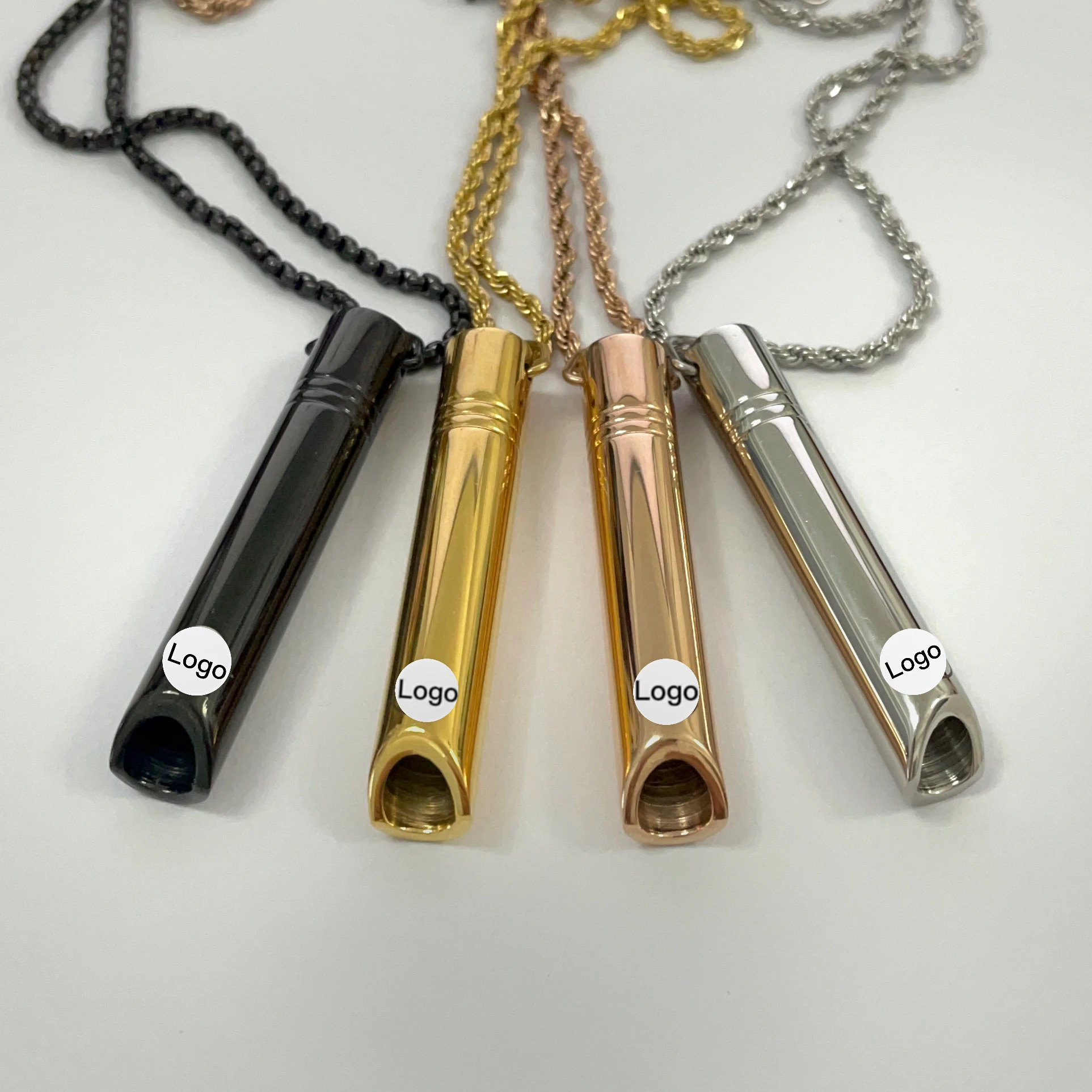 Custom Keep Calm Quit Smoking Breathing Tool Relieve Anxiety Reduce Stress Meditation Exercise Relax Necklace With Cleaning Tool