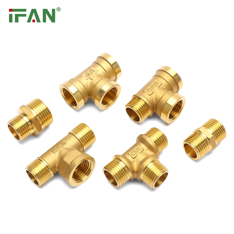 IFAN Factory Direct Sell Brass Tube Fitting 1/2 2 Inch Brass Plumbing Fittings Equal Elbow Socket Forged Brass Fittings