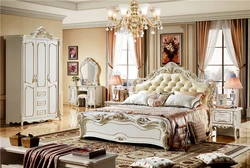 Foshan Роскошные Антикварные белые наборы мебели для спальни