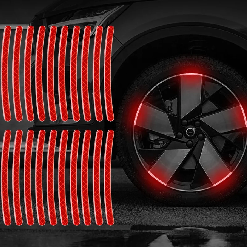 20 шт., зеленый/синий/красный/желтый/белый/цветной светоотражающий обод колеса автомобиля