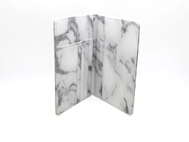 Amazon Hot Selling custom logo marble pattern PU leather RFID blocking passport holder