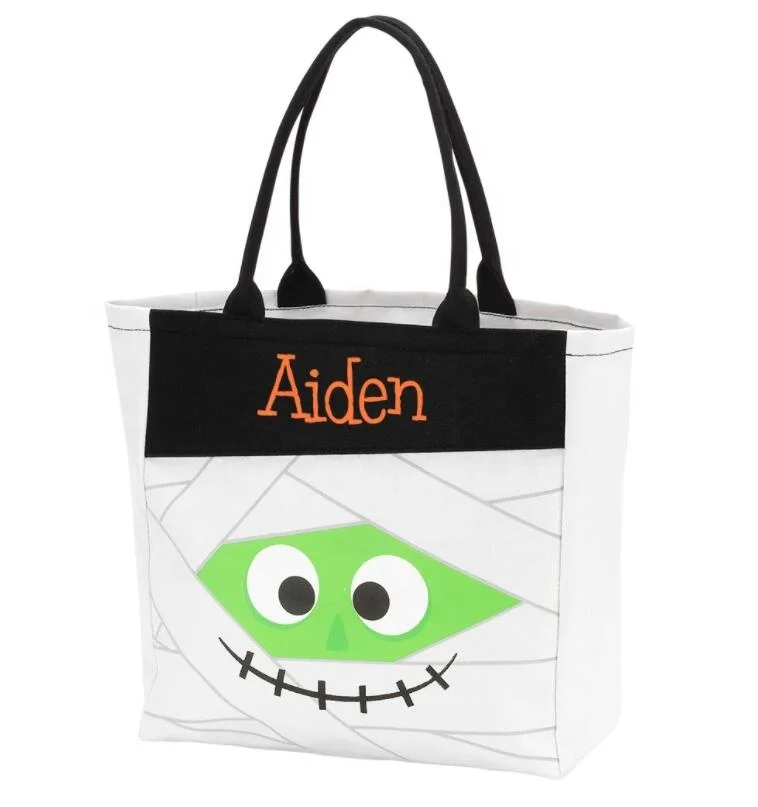 CFP B129 Halloween  Franky Frankenstein Halloween Tote Pumpkin Halloween Tote