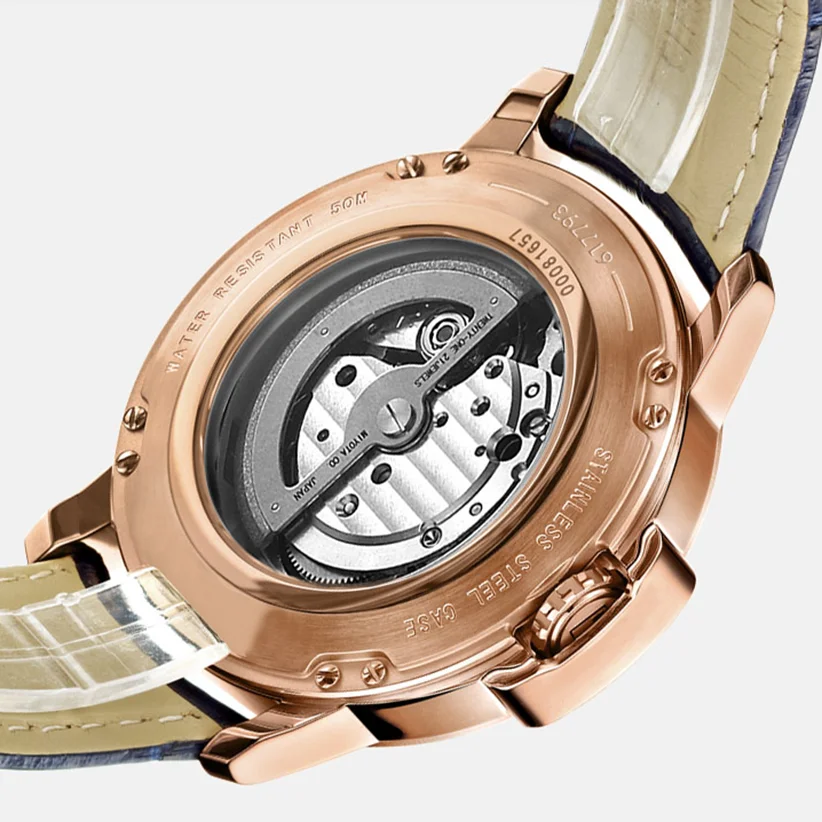 Newest stainless steel case calendar 24 hours show Miyota movement men mechanical automatic watch