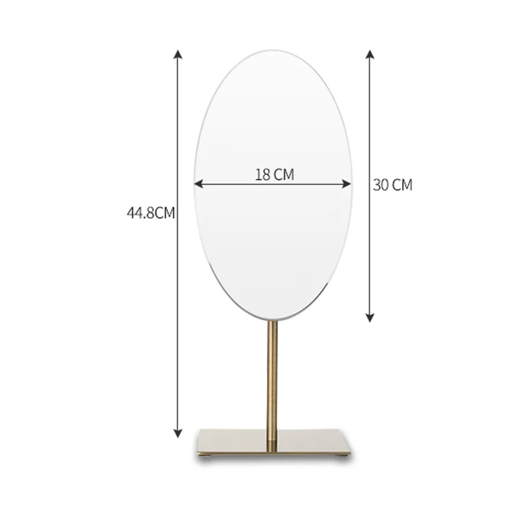 Wholesale Retro Bronze Alloy Metal Dresser Desktop Mirrors Decorative Bronze Beauty Vanity Makeup Mirror