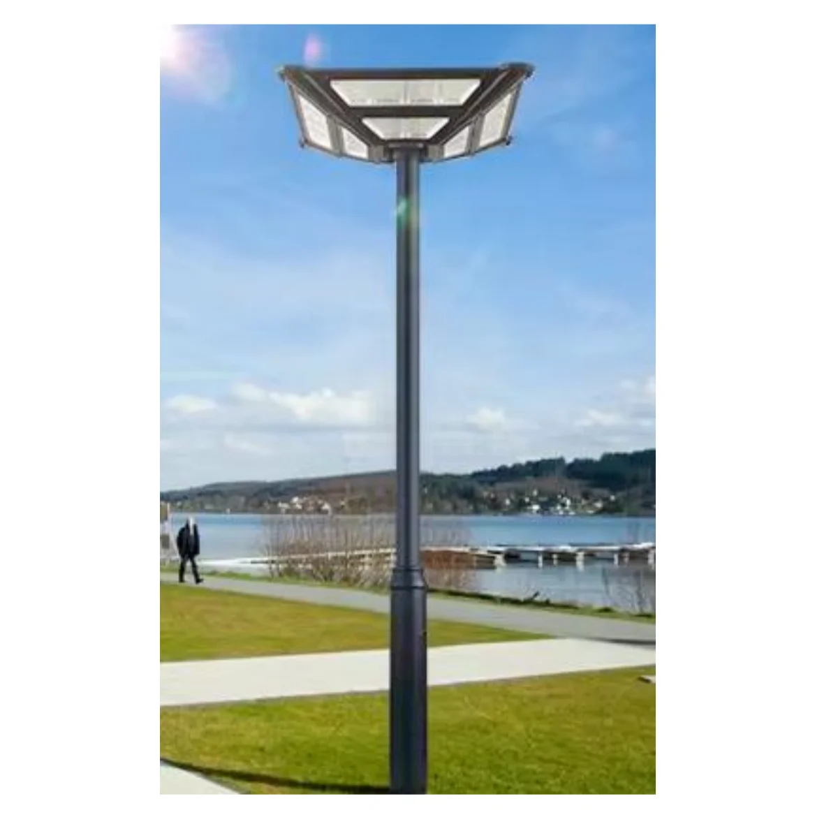 Hot Sale Square High Brightness Led Grow Light Solar Garden Light UFO Solar Street Light For Park All In One Road Chinese Style