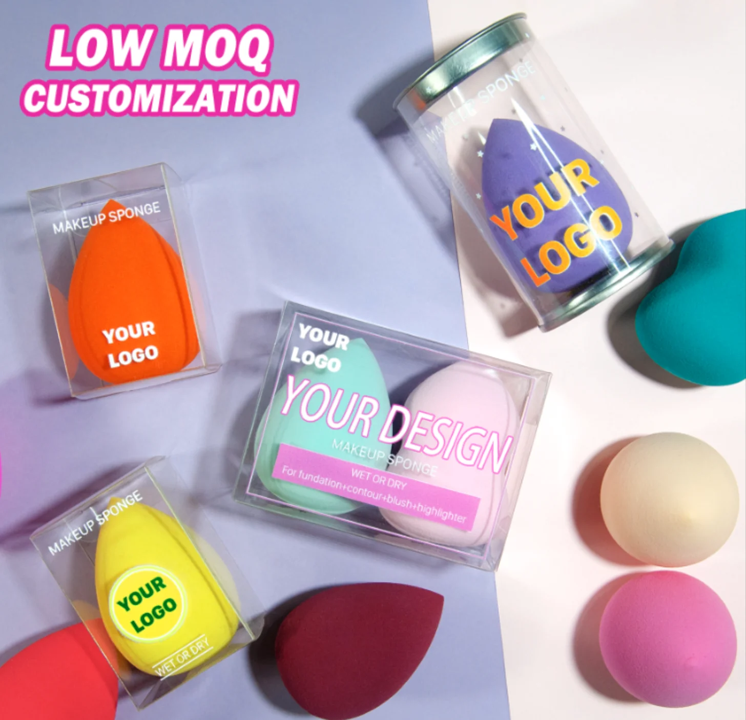 
Super Soft Pink Black Beauty Sponge Blender Puff Wholesale Makeup Sponge wiht Logo makeup sponges wholesale 