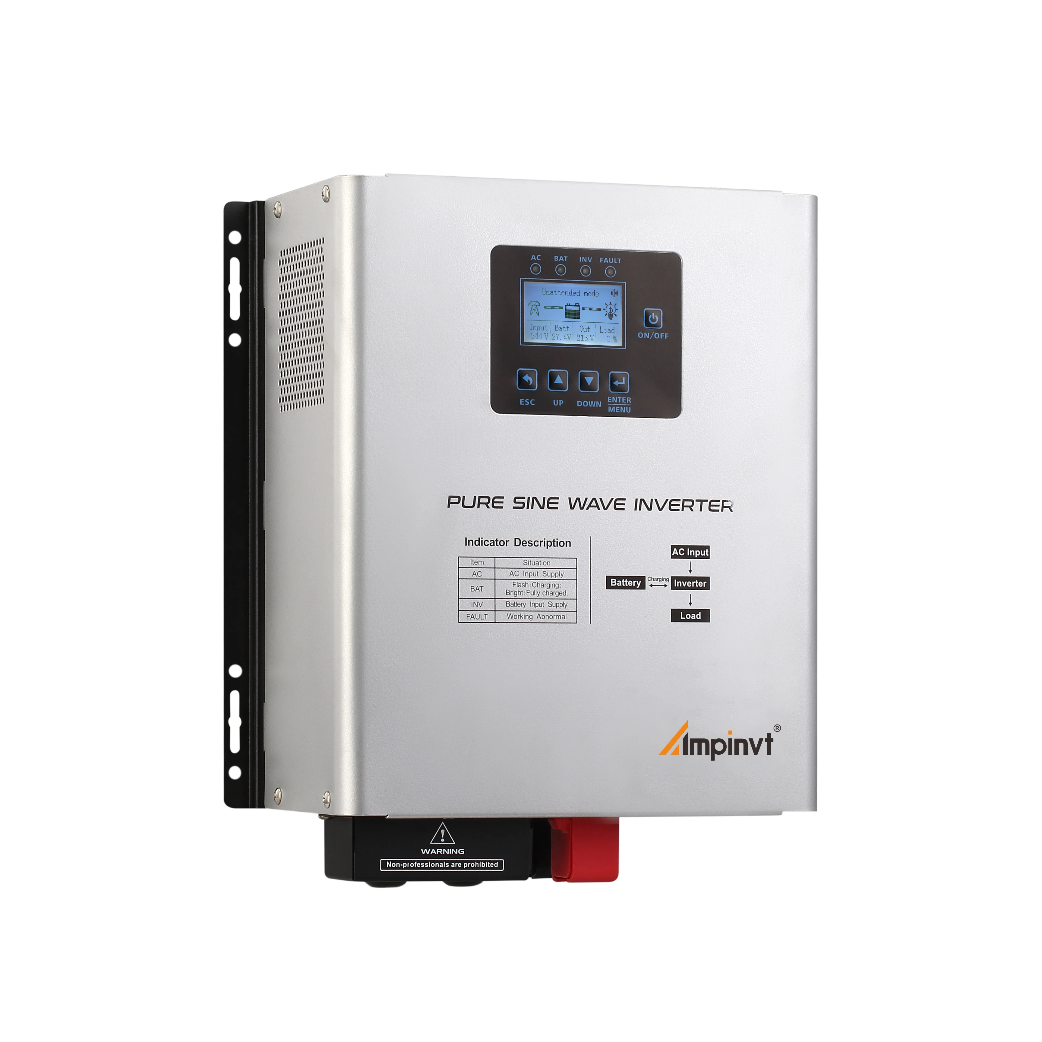 off grid inverter 24v hybrid inverter 12v 220v with solar inverter high quality Ampinvt