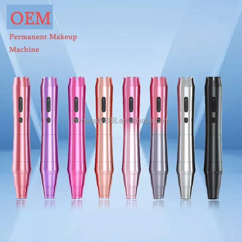Newest Custom PMU Tattoo Machine Eyebrow Permanent Makeup Universal Cartridge Microblading Electric Tattoo Pen For Eyebrow Lip