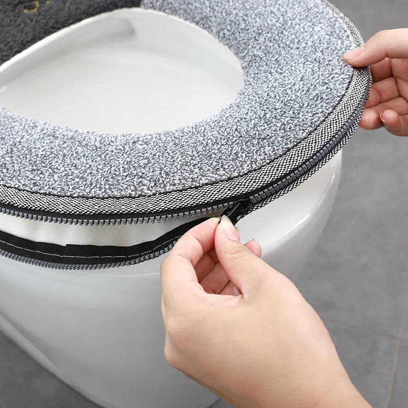 Toilet luminous zipper toilet pad cute cartoon waterproof toilet seat cushion