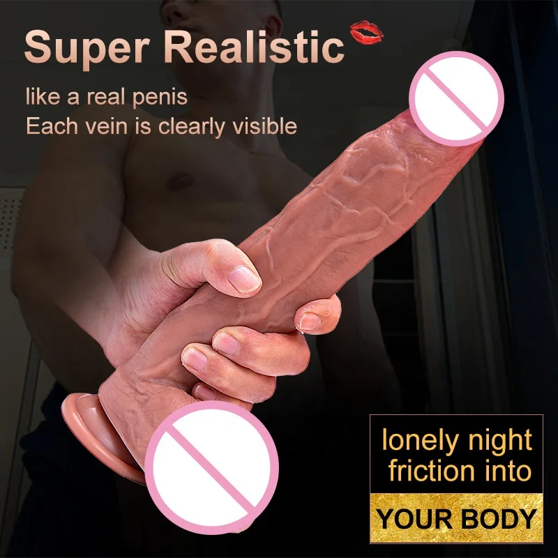 High Realistic liquid silicone for make dildo Vibrating Dick dildo machine vibrator for women