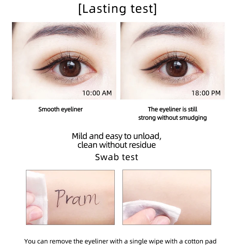 Wholesale young women self-adhesive natural eyeliner makeup