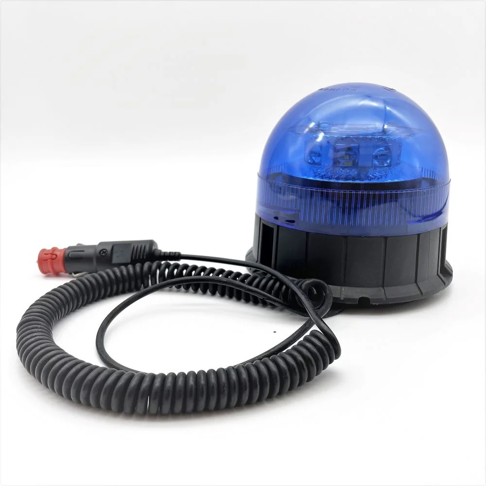 Hot sell car emergency strobe flashing warning light 12v 24v bleu gyrophare led R65 led magnetic rotating tractor warning beacon