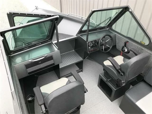 Kinocean 22ft  Aluminum Half Cabin Boat with Full Welded for Fishing Working