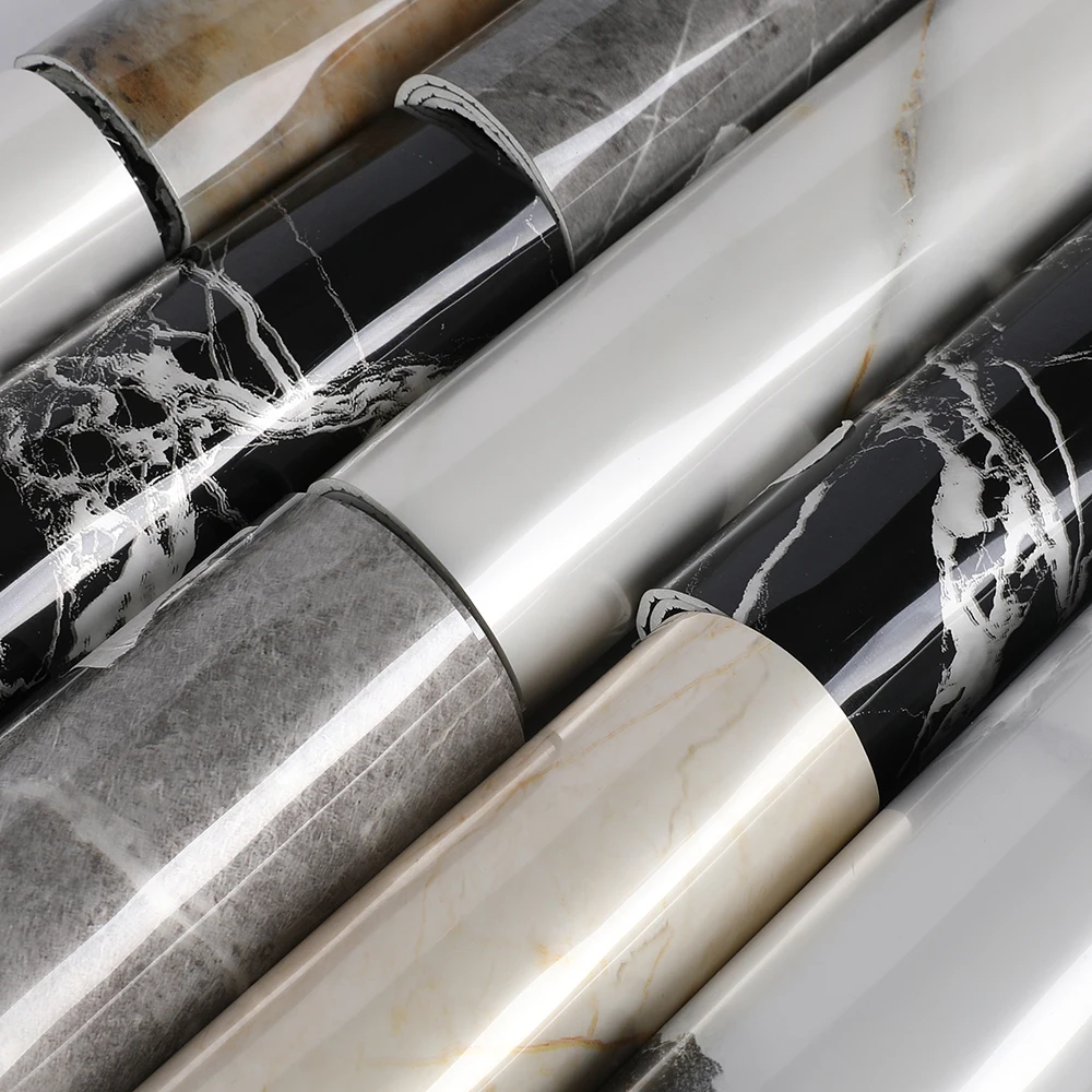 Wangbin Korean Style kitchen marble pvc vinyl decorative self adhesive film CHEAPER than UV MARBLE