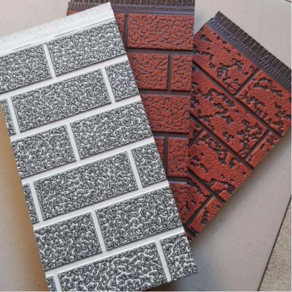16mm Wood plastic Polyurethane Sandwich Panel exterior wall insulation decoration panel