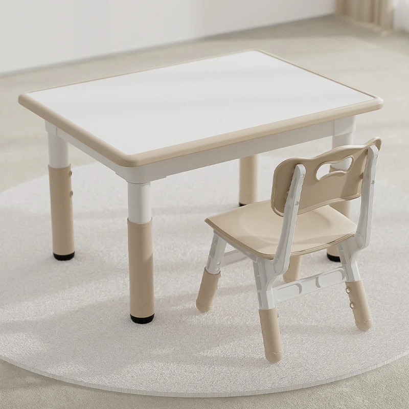 Kids Table Height Adjustable Toddler Table and Chair Set for Ages 3-8,Easy to Wipe Arts & Crafts Table,for Classrooms/Daycares